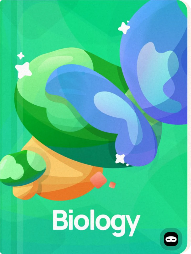 The Biology cover: a mushroom and a blue butterfly on green