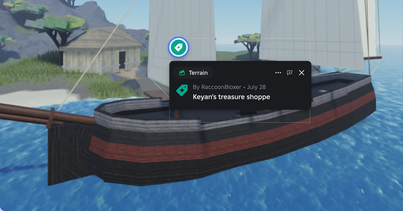 A terrain bookmark on a pirate ship, By RaccoonBloxer, July 28: Keyan’s treasure shoppe